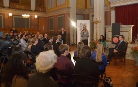 Diskuse vybraných studentu Erasma s šéfem EK Barrosem.