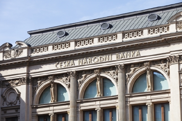 Budova České národní banky na Senovážném náměstí.