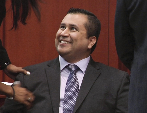 George Zimmerman poté, co se dozvěděl verdikt poroty o své nevině.