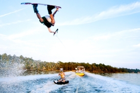 Wakeboarding.