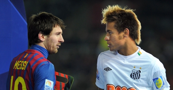 Lionel Messi a Neymar, nový útočný tandem španělské Barcelony. Lionel Messi a Neymar, nový útočný tandem španělské Barcelony.