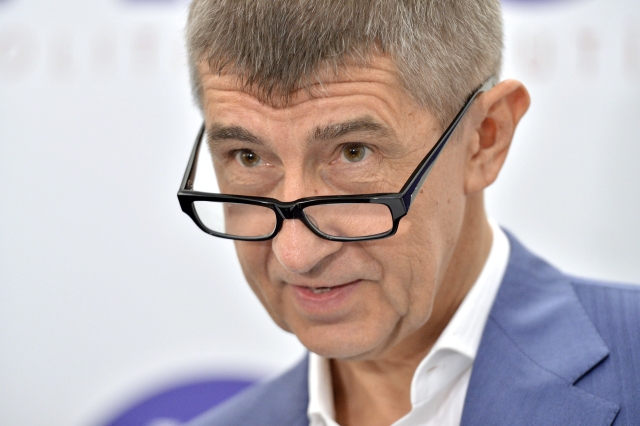 Andrej Babiš na tiskové konferenci hnutí Ano.