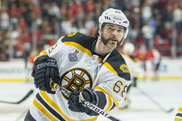 Jaromír Jágr ještě v dresu Bostonu.
