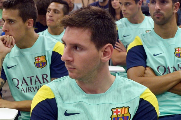 Hvězda Barcelony Lionel Messi.