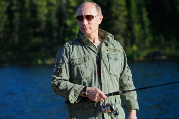 Vladimir Putin na rybách. Vladimir Putin na rybách.