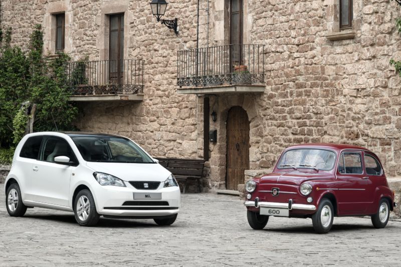 Setkání generací - Seat Mii a Seat 600.