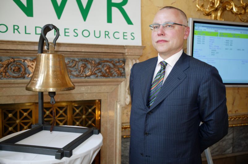 Spoluvlastník NWR Zdeněk Bakala při vstupu firmy na pražskou burzu v roce 2008.