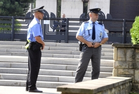 Policie dohlížela na to, aby nedošlo k narušení pořádku.