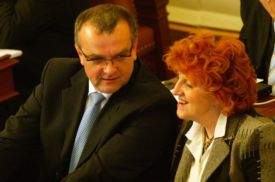 Vlasta Parkanová a Miroslav Kalousek.