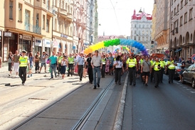 Na hladký průběh akce dohlíželi policisté.
