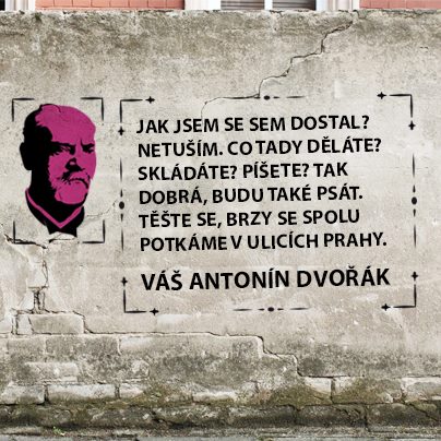 Reklama festivalu Dvořákova Praha.