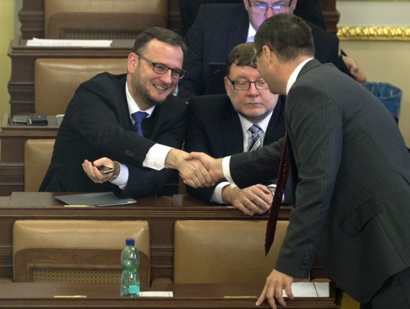 Zleva Petr Nečas, Zbyněk Stanjura a Boris Šťastný z ODS. Zleva Petr Nečas, Zbyněk Stanjura a Boris Šťastný z ODS.