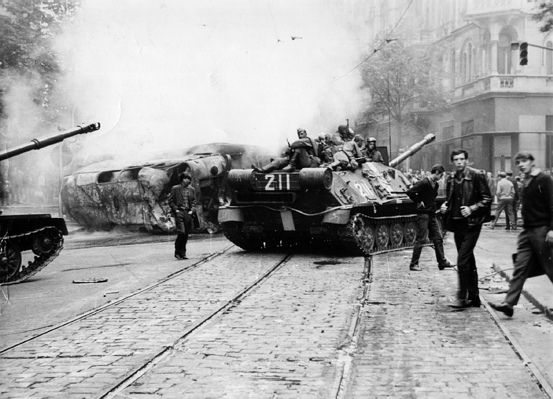 Srpnové události 1968 v Praze, Vinohradská třída.