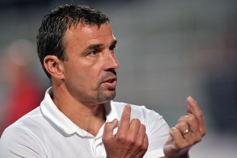 Trenér Slavie Michal Petrouš.