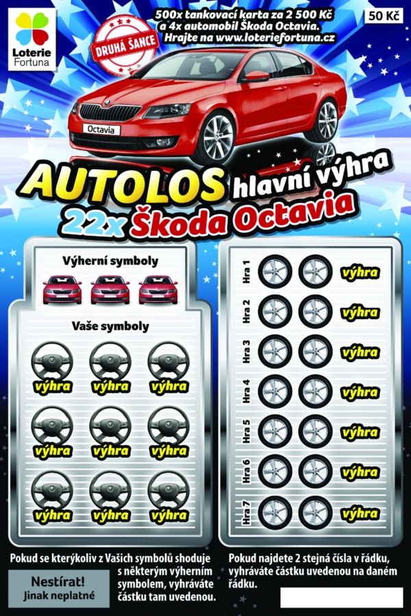 Nový "Autolos" od Loterie Fortuna. Nový "Autolos" od Loterie Fortuna.
