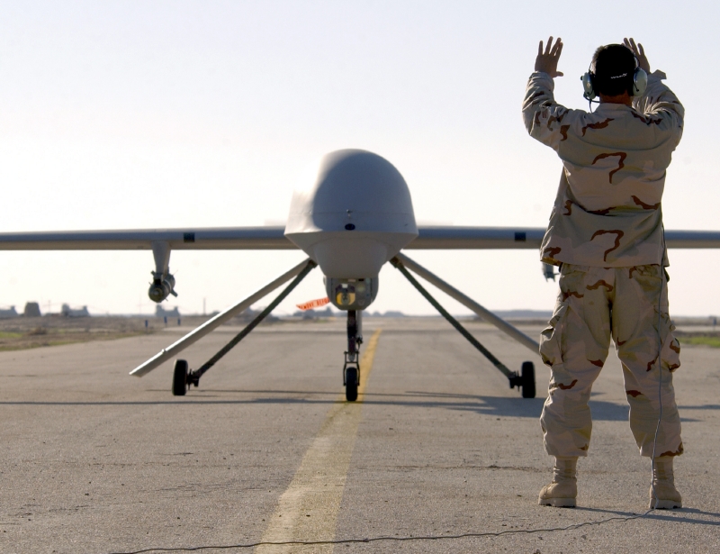 Dron americké armády (ilustrační foto). Dron americké armády (ilustrační foto).