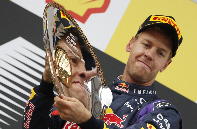Radost i rozpaky. Takové pocity zažíval vítěz VC Belgie Sebastian Vettel.