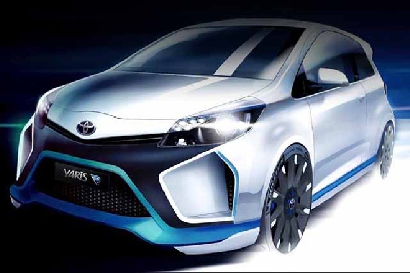 Koncept Toyota Yaris Hybrid R zatím pouze v nákresu.