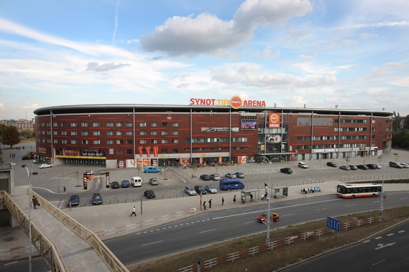 Stadion v pražském Edenu, kde se v pátek odehraje Superpohár UEFA.