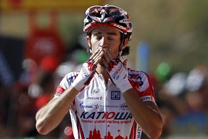 Španělský cyklista Daniel Moreno oslavoval etapový úspěch na slavném domácím závodě.
