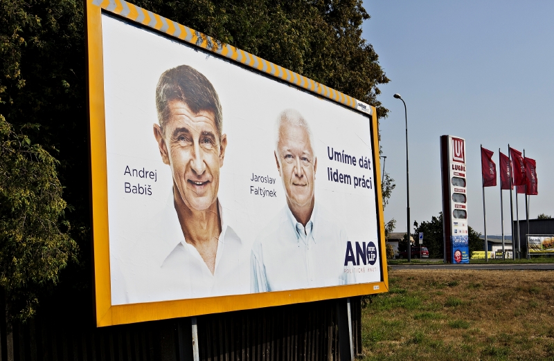 Andrej Babiš už má své billboardy jisté.