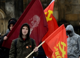 Svaz mladých komunistů Československa uctil při příležitosti 65. výročí tzv. vítězného února památku prezidenta Klementa Gottwalda v Praze.