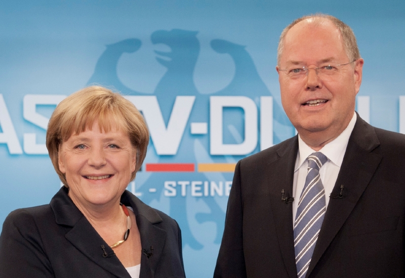 Angela Merkelová a Peer Steinbrück.