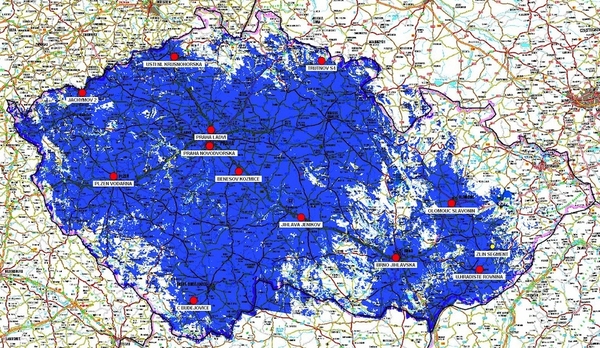 Pokrytí Regionální sítě 7.