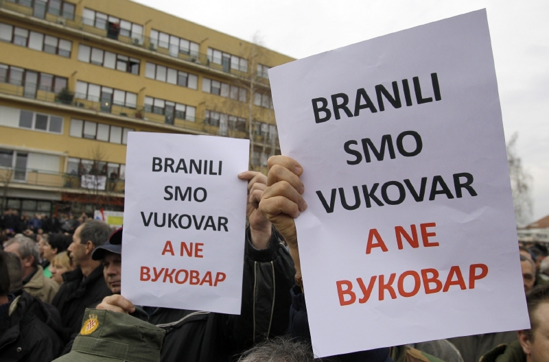 Bez komentáře. Protest ve Vukovaru.