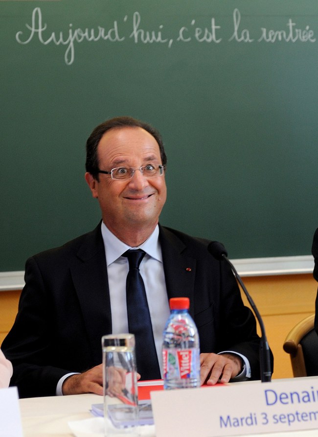 François Hollande ve své slabší chvilce.