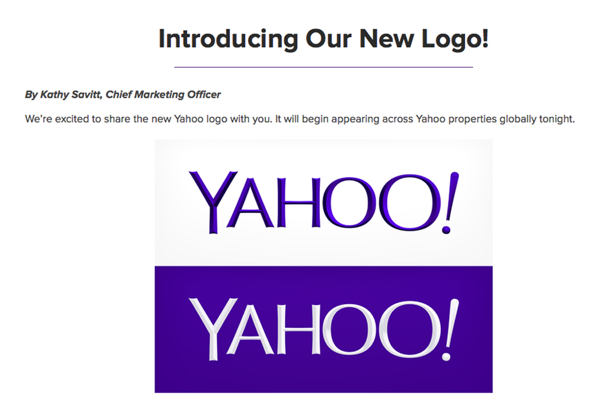 Nové logo Yahoo.