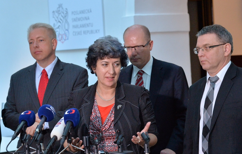 Zástupci ČSSD v čele s Alenou Gajdůškovou Zástupci ČSSD v čele s Alenou Gajdůškovou