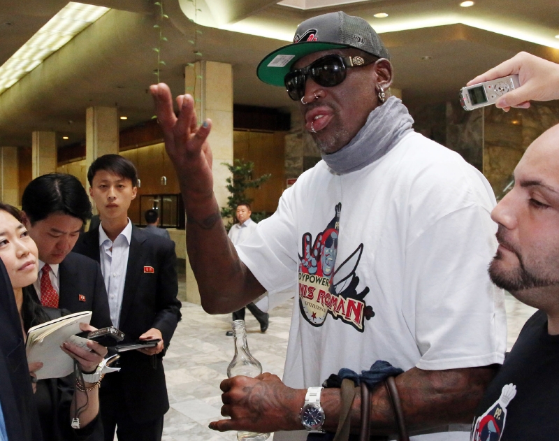 Americký basketbalista Dennis Rodman.