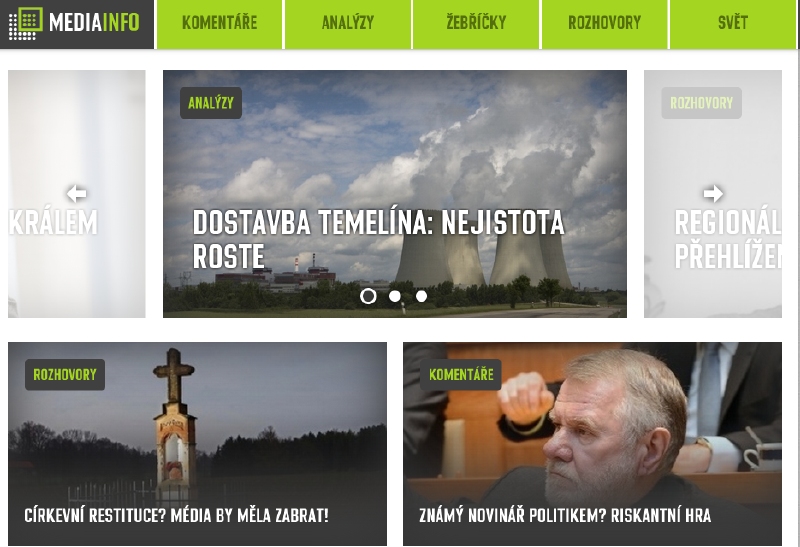Homepage webu Mediainfo.