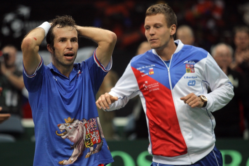 Radek Štěpánek (vlevo) a Tomáš Berdych.