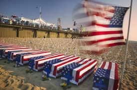 California Santa Monica - protest proti válce v Iráku.