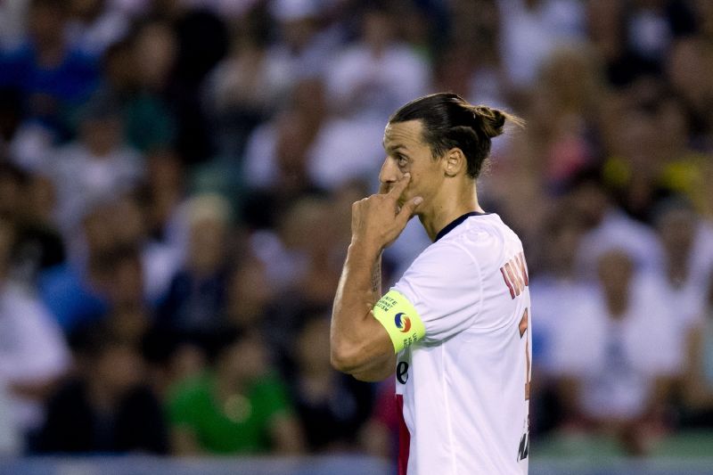 Kanonýr Paris SG Zlatan Ibrahimovič.