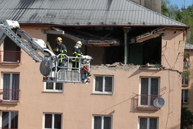 Obytný dům, ve kterém explodoval plyn.