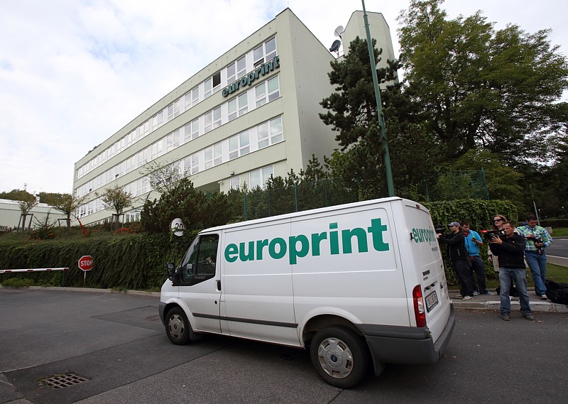 Europrint během razie.