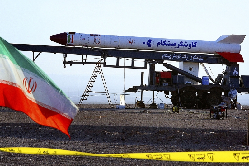 Íránská vesmírná raketa.