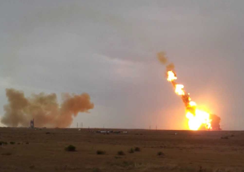 Exploze nosné rakety Proton letos v červenci.