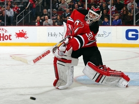 Martin Brodeur si zatrénoval se svým synem.