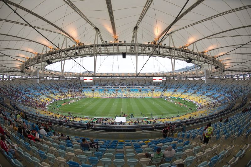 Zmodernizovaná slavná Maracaná. Zmodernizovaná slavná Maracaná.