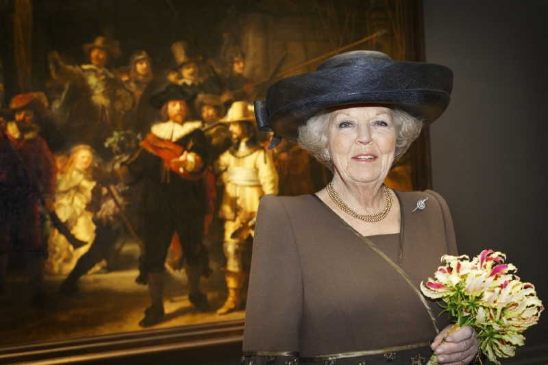 Královna Beatrix ještě před zlomením lícní kosti.