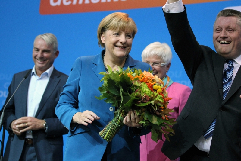 Vítězná Angela Merkelová. Vítězná Angela Merkelová.