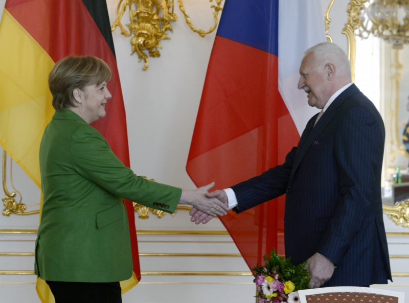 Angela Merkelová a Václav Klaus.