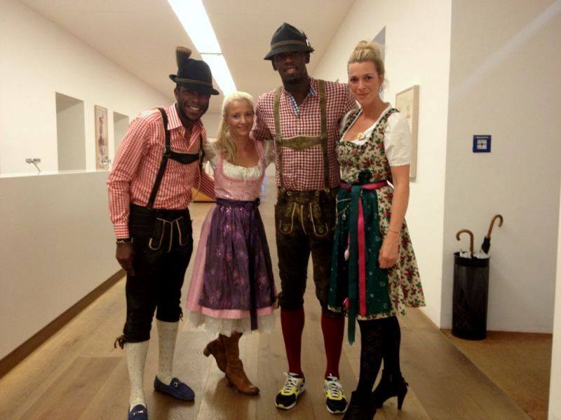 Usain Bolt na Oktoberfestu.