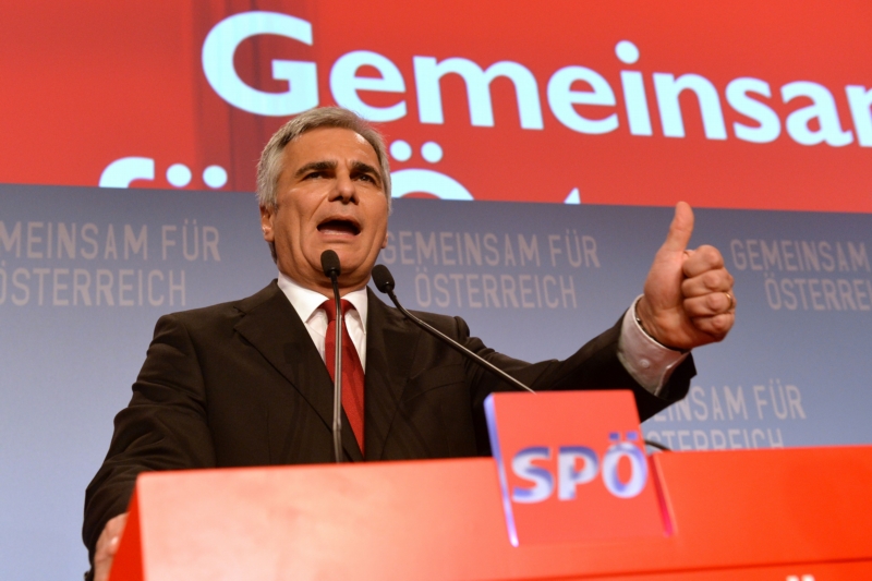 Kancléř Werner Faymann. Kancléř Werner Faymann.