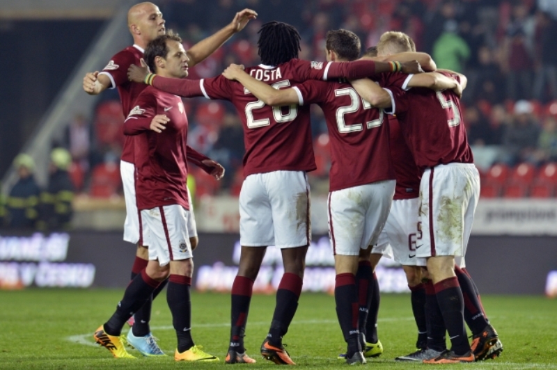 Radost fotbalistů Sparty.