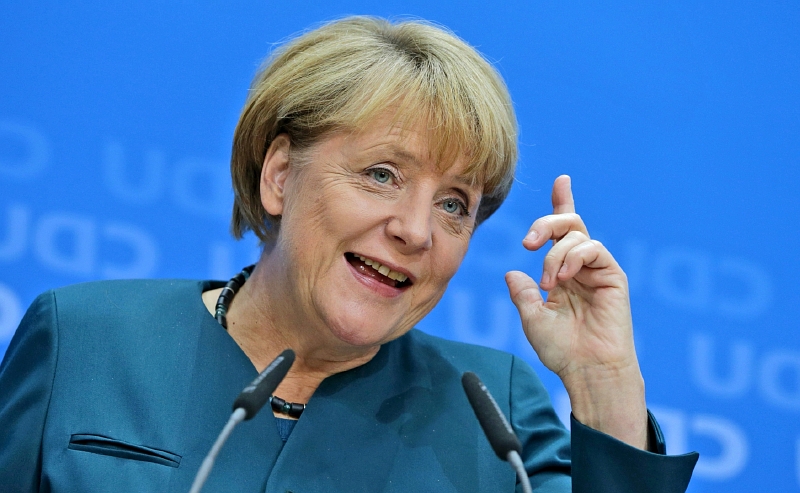 Angela Merkelová má důvod k radosti. Angela Merkelová má důvod k radosti.